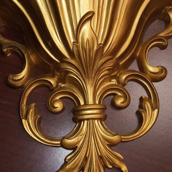 Gorgeous Ornate Grecian Style Wall Sconce Planter - Picture 2 of 8